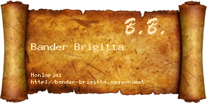 Bander Brigitta névjegykártya